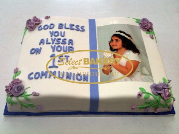 Baptism Cake- Bespoke Book Style 356