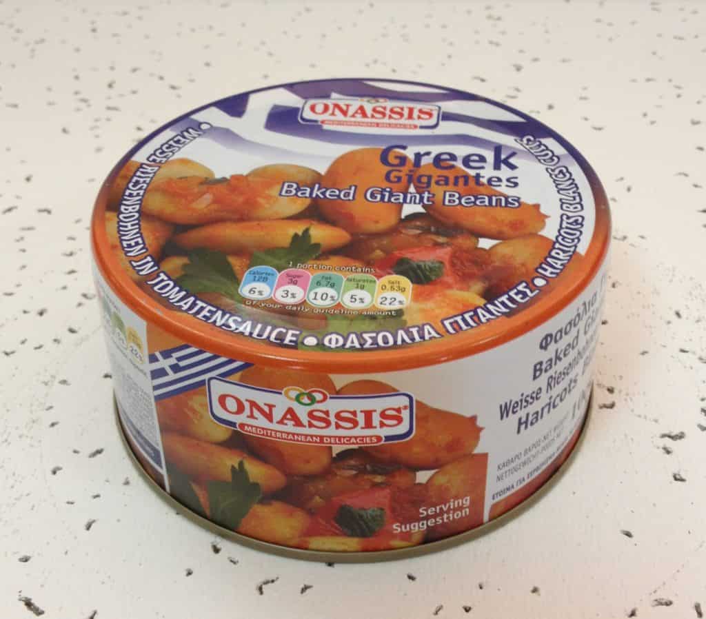 BAKED GIGANTES BEANS IN TOMATO SAUCE ONASSIS (280G) Greek Food Shop